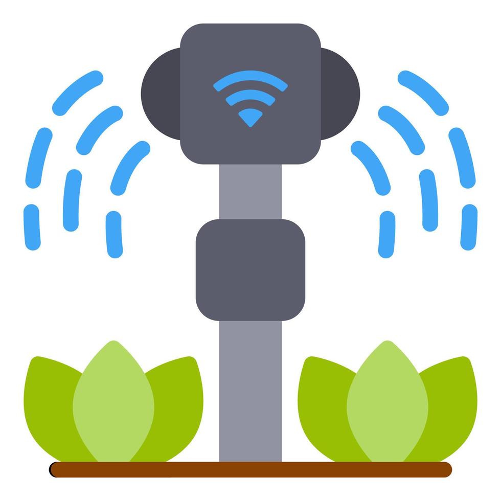 smart plant watering system icon free vector illustration