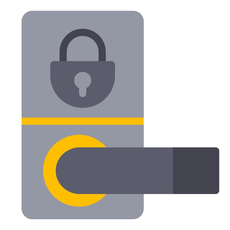 smart door lock handle home security icon illustration vector