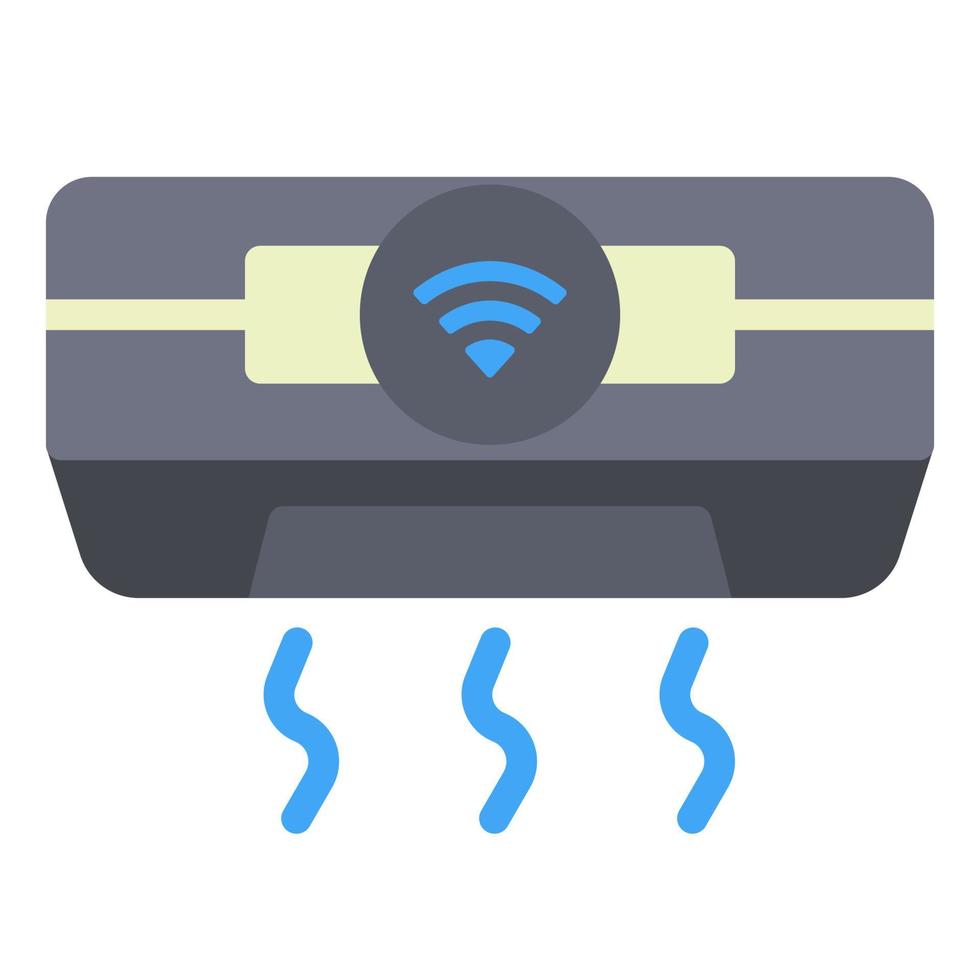smart air conditioner humidity temperature setting icon illustration vector
