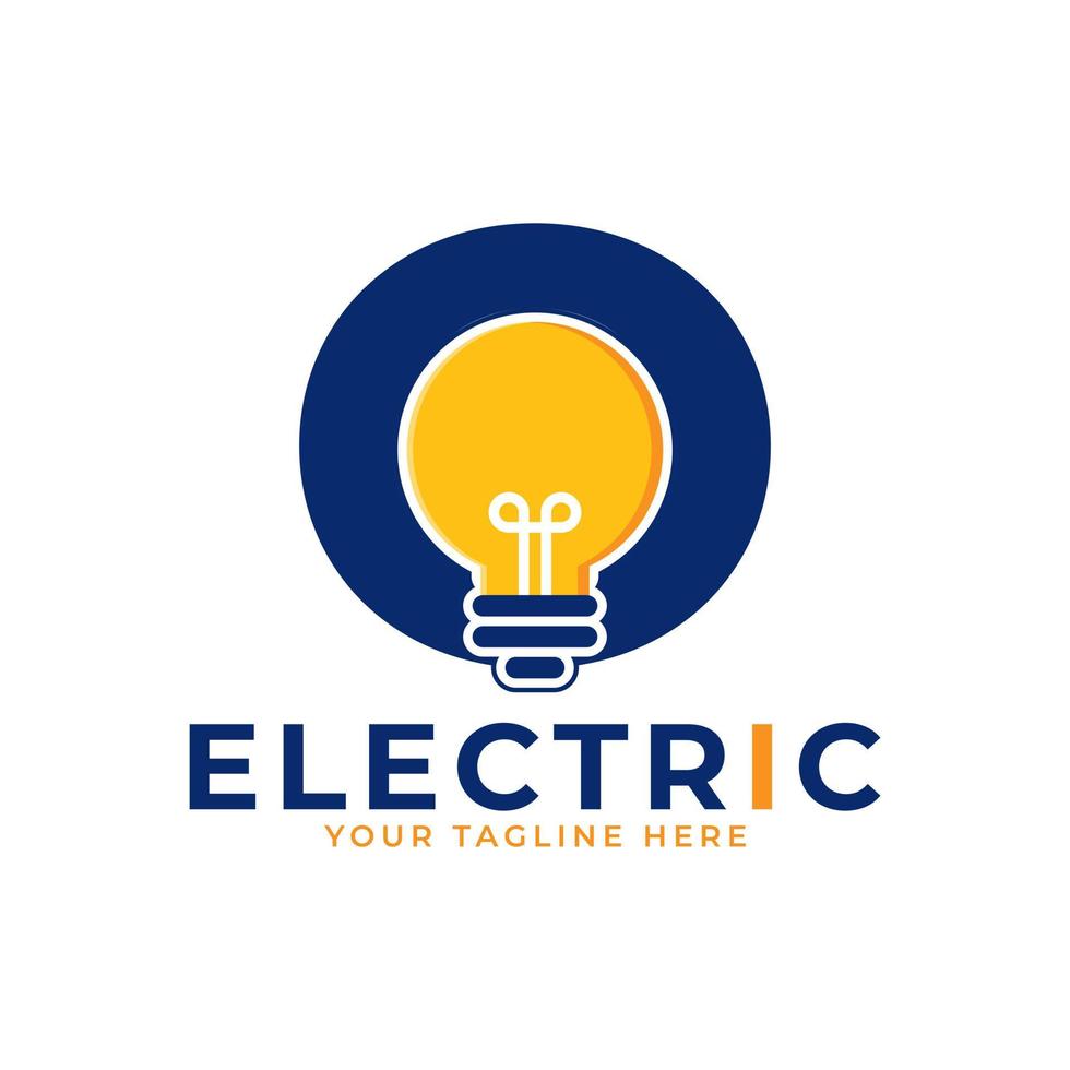 Modern Initial Letter O Smart Light Bulb Logo Design Vector Graphic Icon Template
