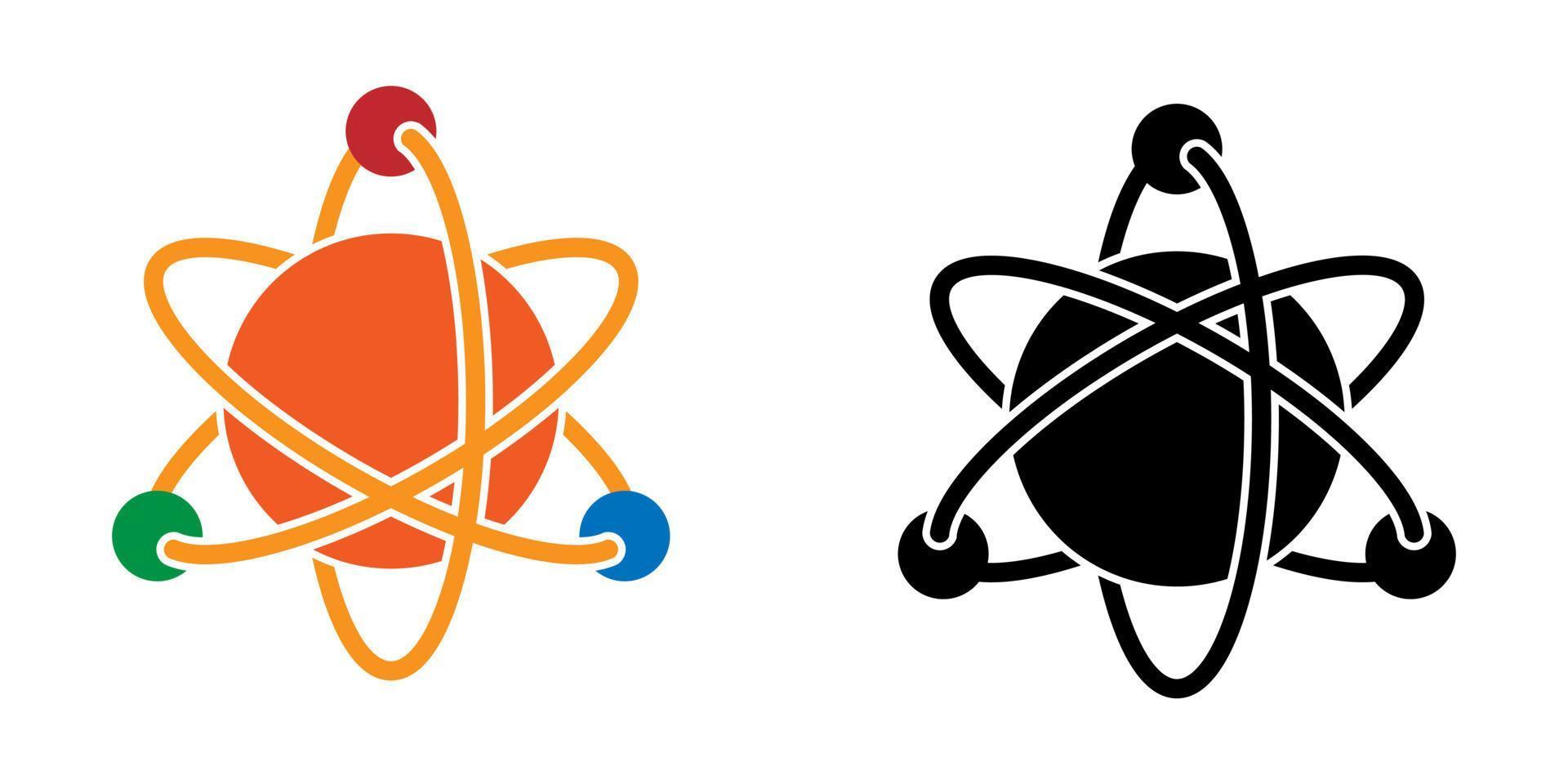 diseño de átomos de ciencia. vector