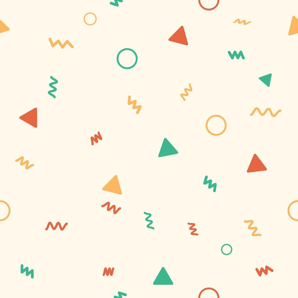 colorful geometric shape seamless background for fabric pattern vector