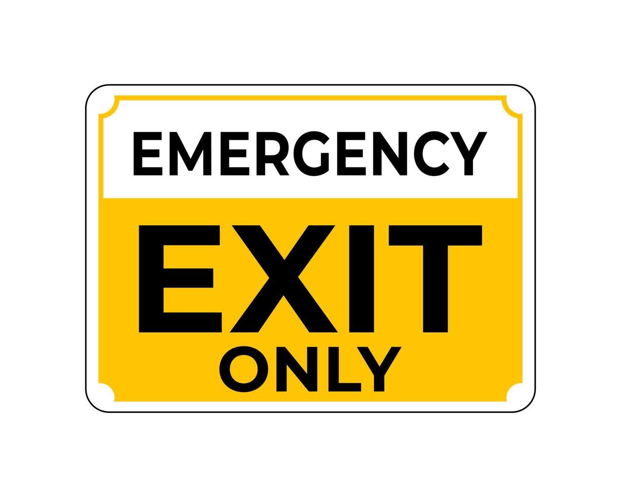 Emergency Exit Sign In Vector, Easy To Use And Print Design Templates vector