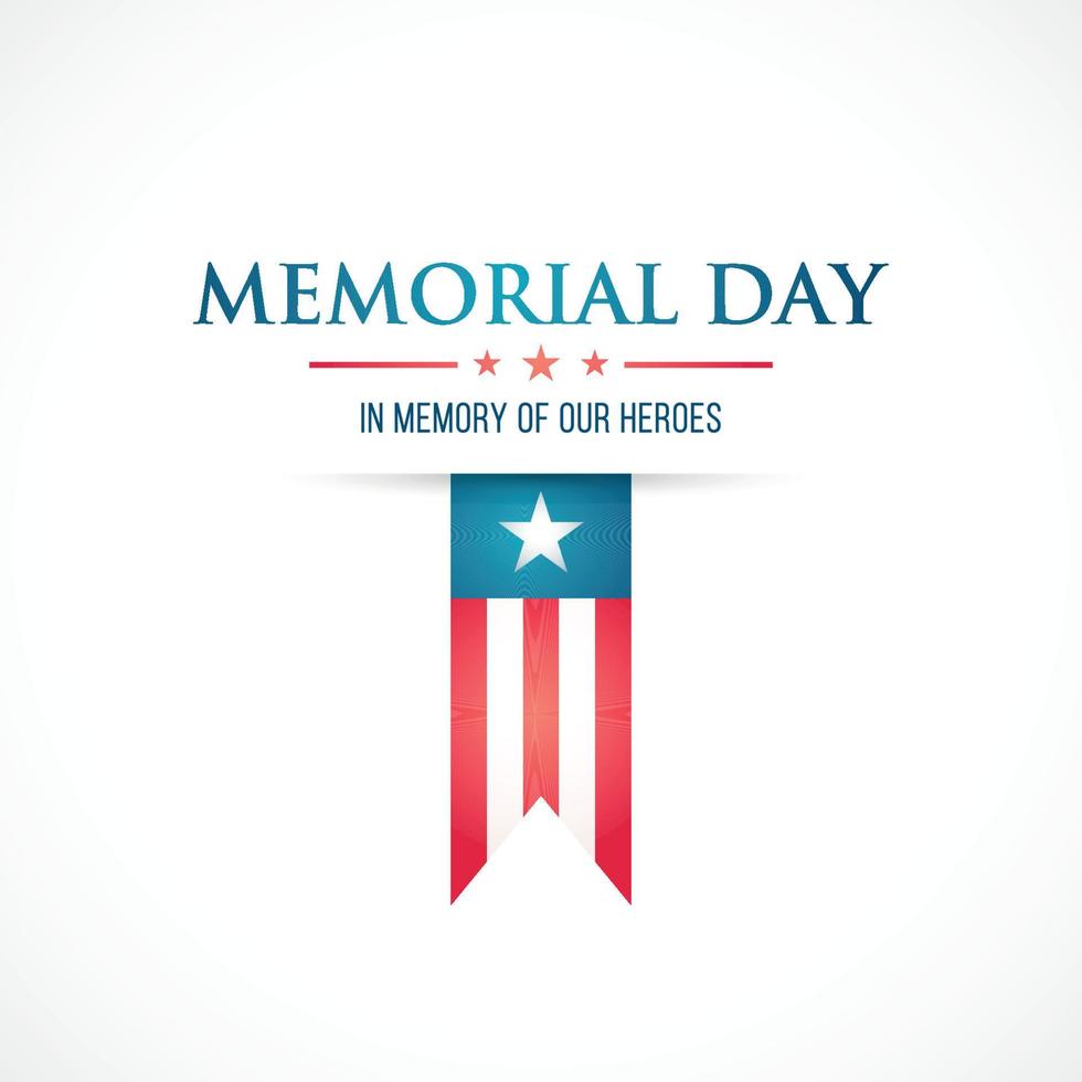 Memorial Day flat design. vector