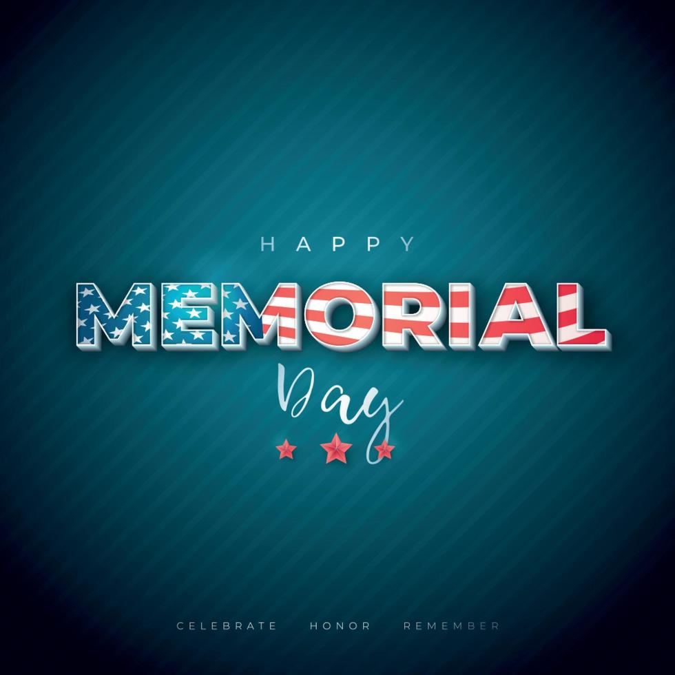 Happy Memorial Day banner. vector