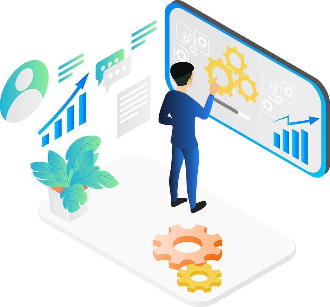 Illustration of setting application in seo search vector