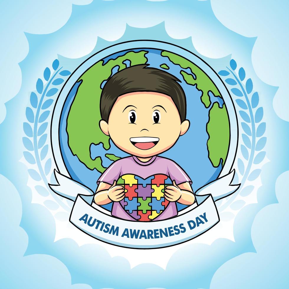 Autism World Awareness Concept vector