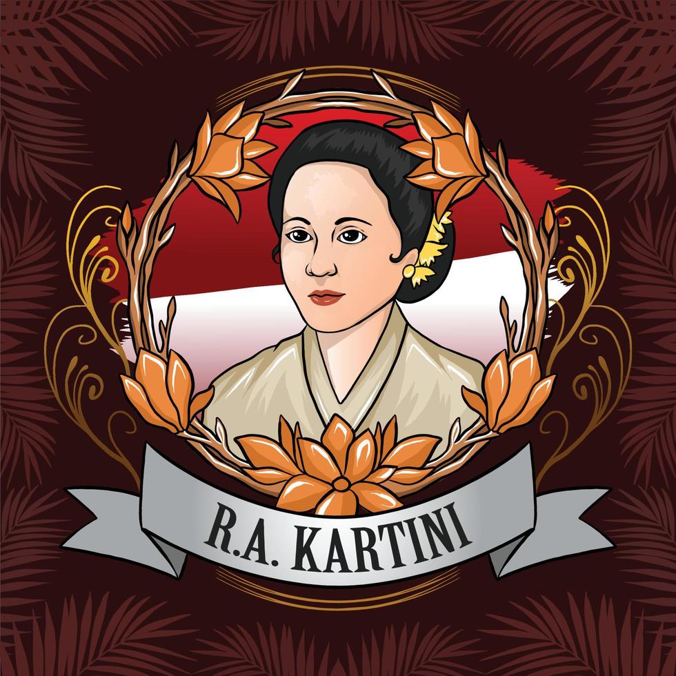 concepto del día de kartini vector