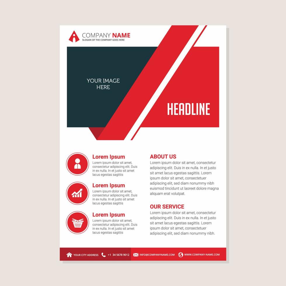 Corporate business annual report brochure flyer design. Leaflet cover presentation vector