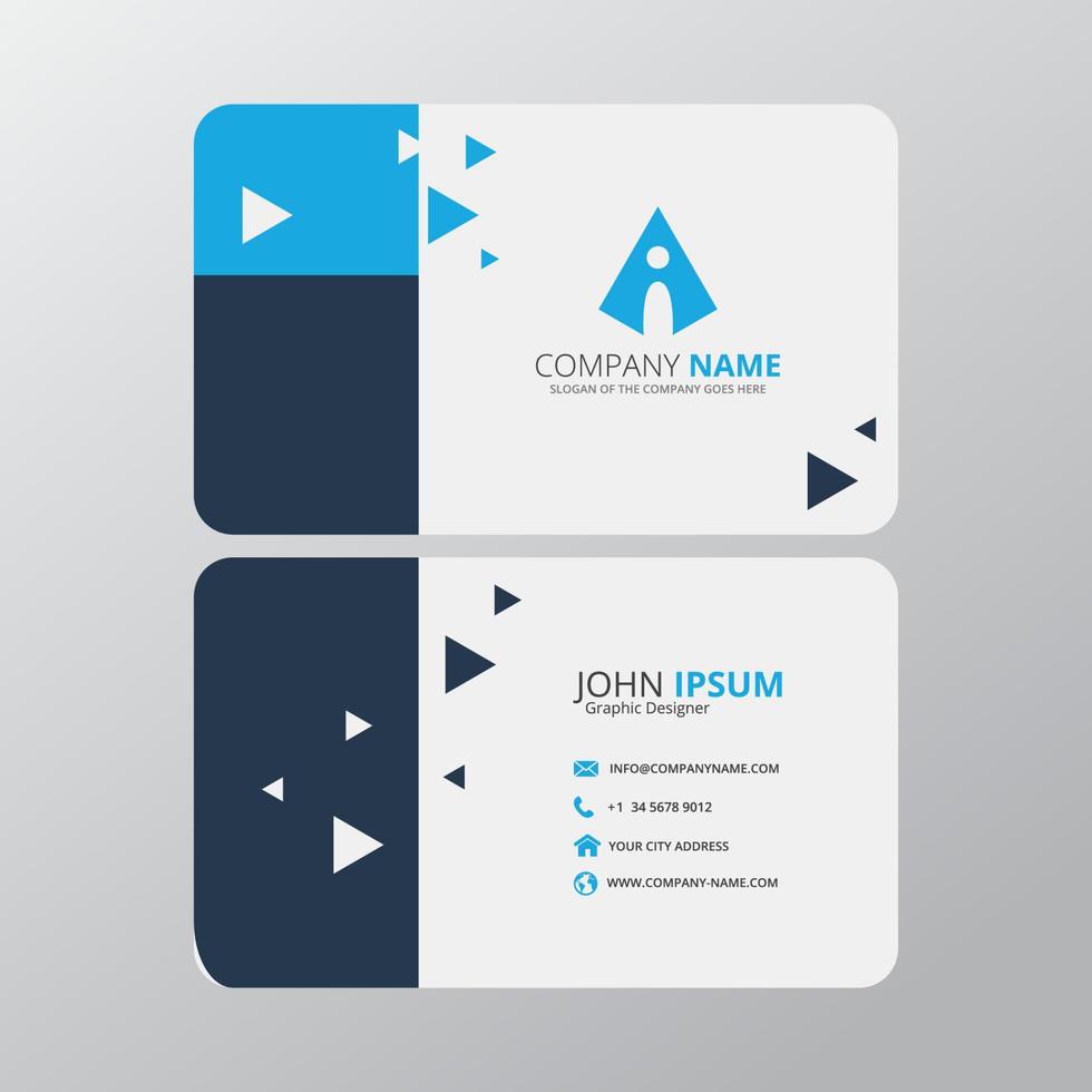 Modern Creative and Clean Business Card Design Print Templates. Flat Style Vector Illustration