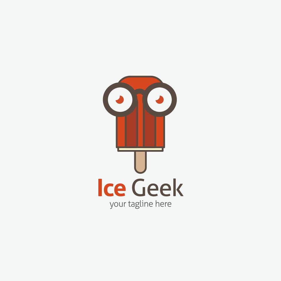 ilustración de diseño de vector de logotipo geek