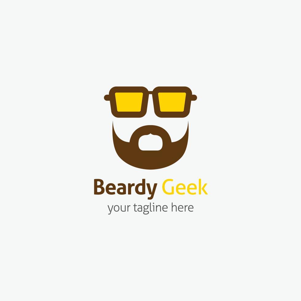 ilustración de diseño de vector de logotipo geek