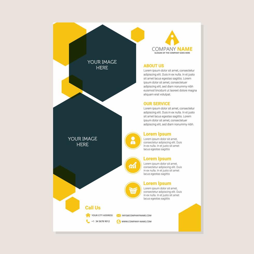 Corporate business annual report brochure flyer design. Leaflet cover presentation vector