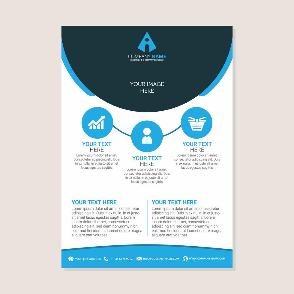 Corporate business annual report brochure flyer design. Leaflet cover presentation vector