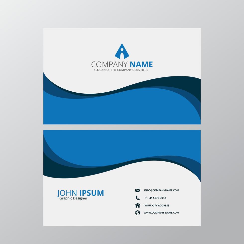 Modern Creative and Clean Business Card Design Print Templates. Flat Style Vector Illustration