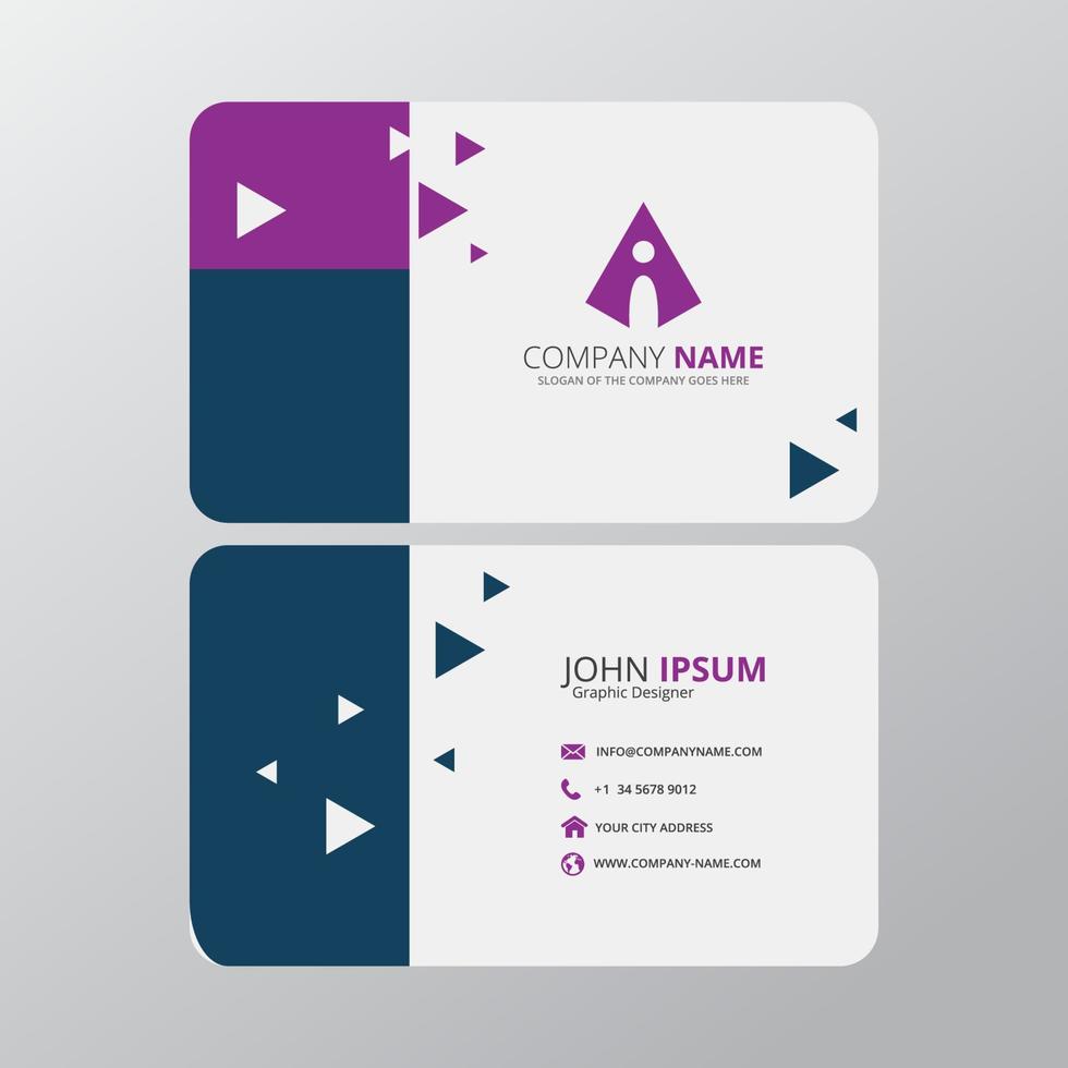 Modern Creative and Clean Business Card Design Print Templates. Flat Style Vector Illustration