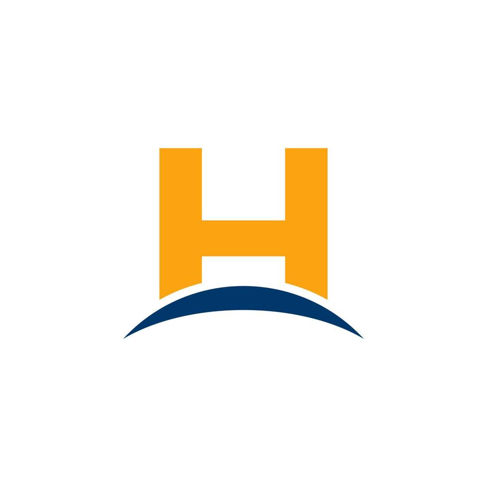 Initial Letter H Horizon Logo Design Template. Eps10 Vector
