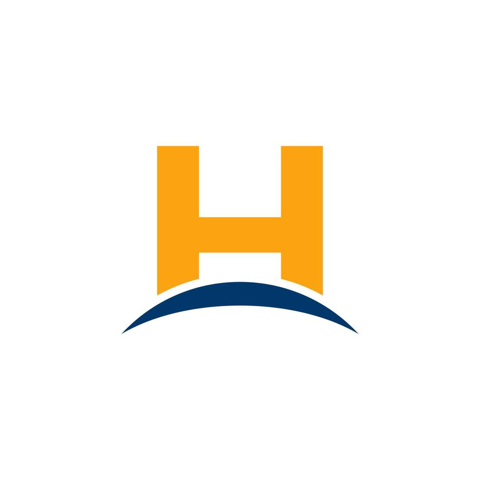 Initial Letter H Horizon Logo Design Template. Eps10 Vector