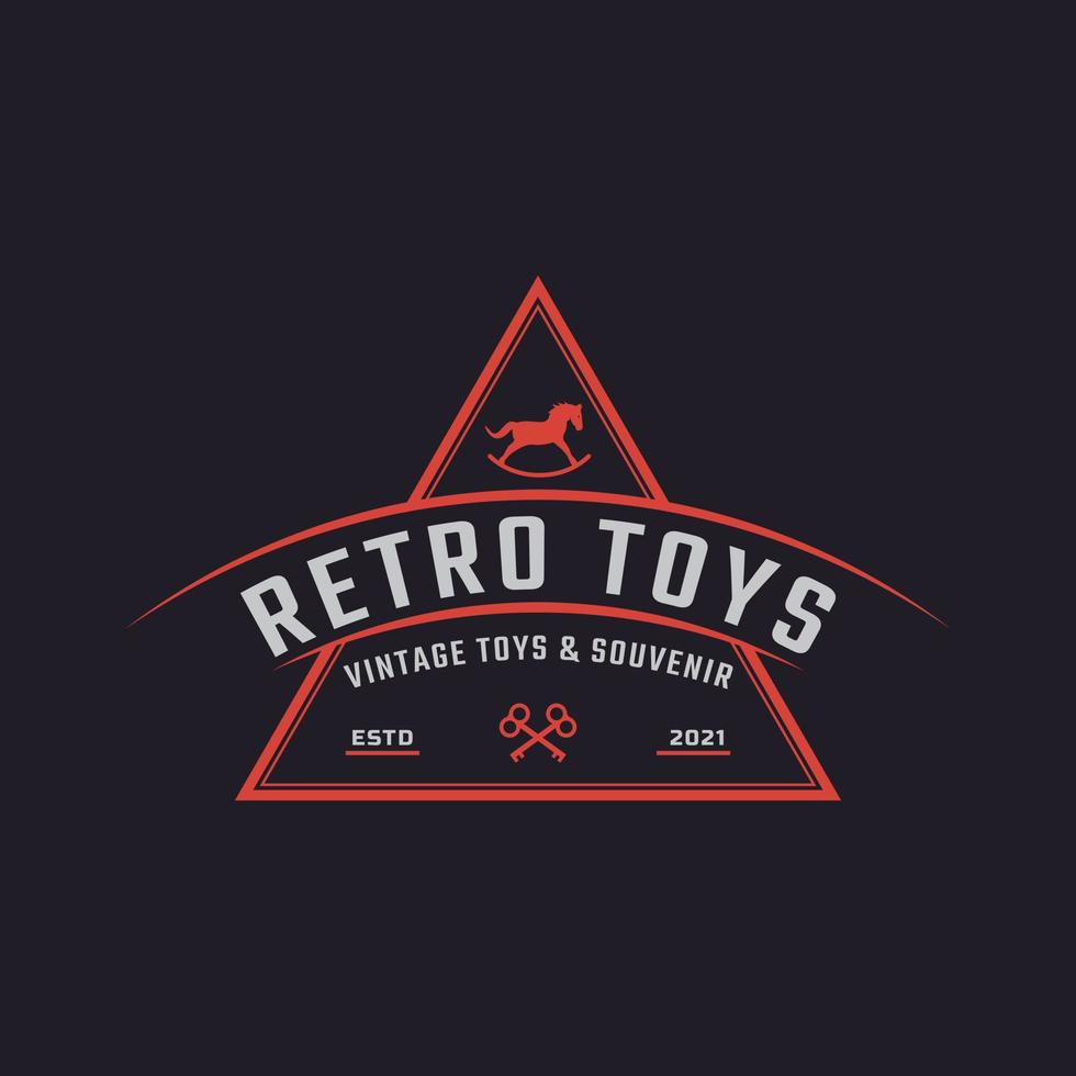 clásico vintage retro etiqueta insignia juguetes e inspiración en el diseño del logotipo de recuerdo vector