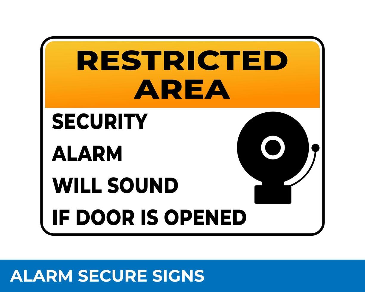 Notice Emergency Exit Only Alarm Will Sound When Door is Opened Sign In Vector, Easy To Use And Print Design Templates vector