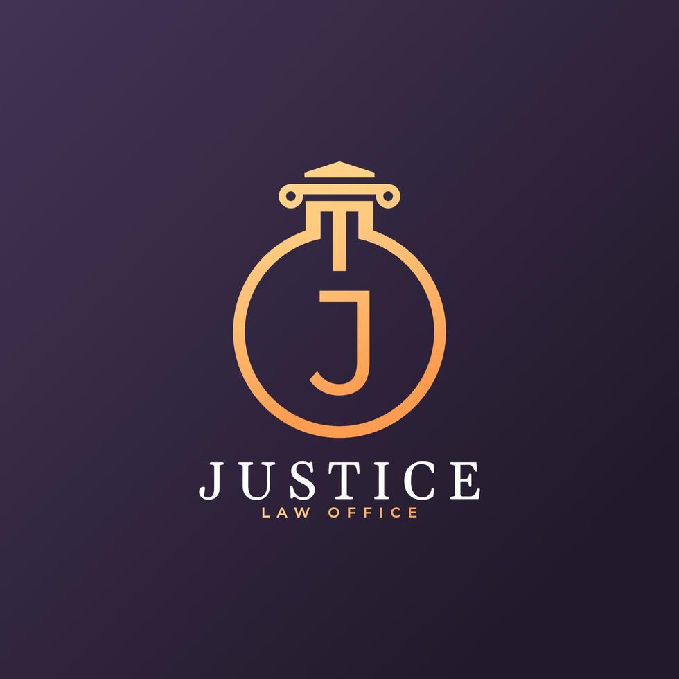 Law Firm Letter J Logo Design Template Element vector