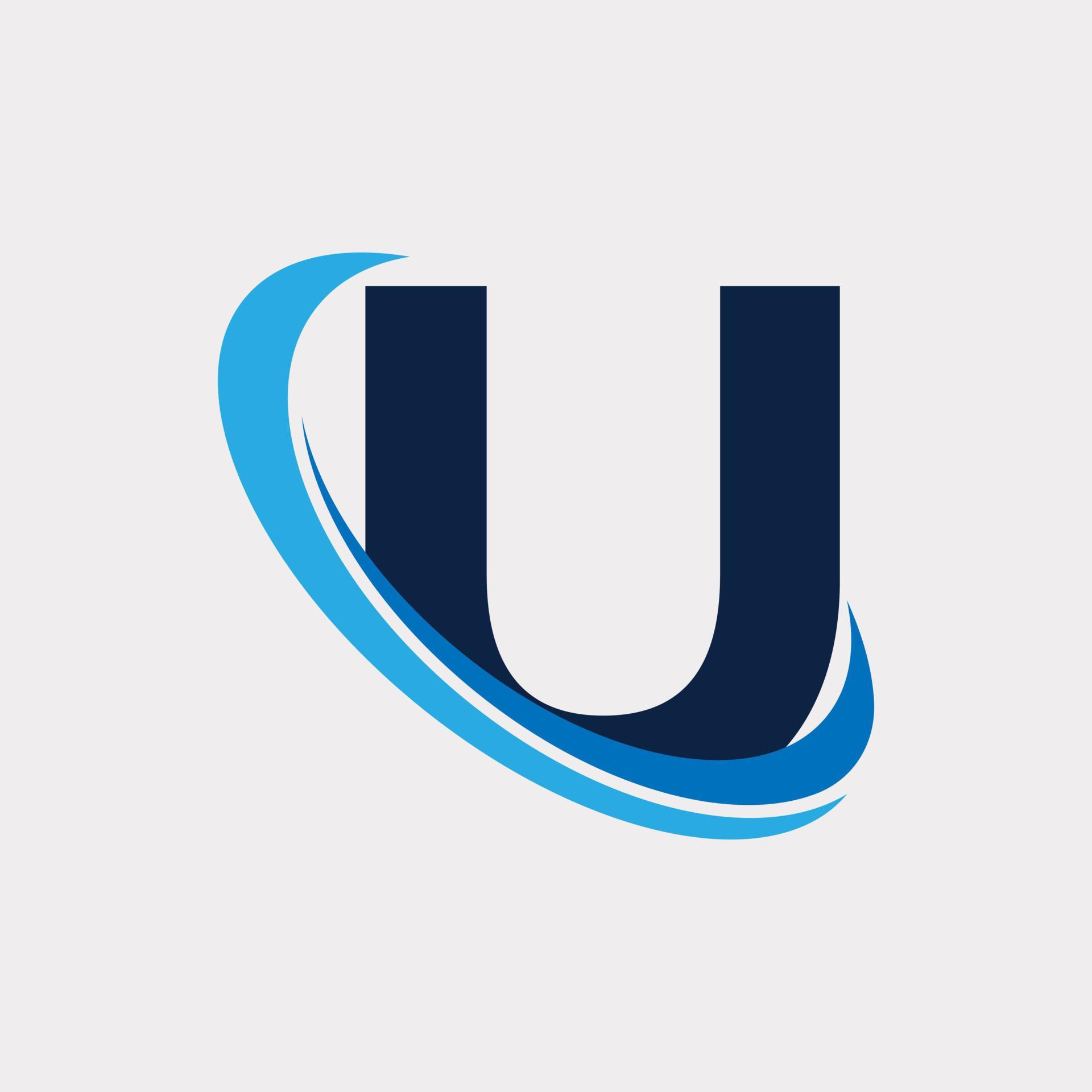 Initial Letter U Tech Logo Design Template Element. Eps10 Vector