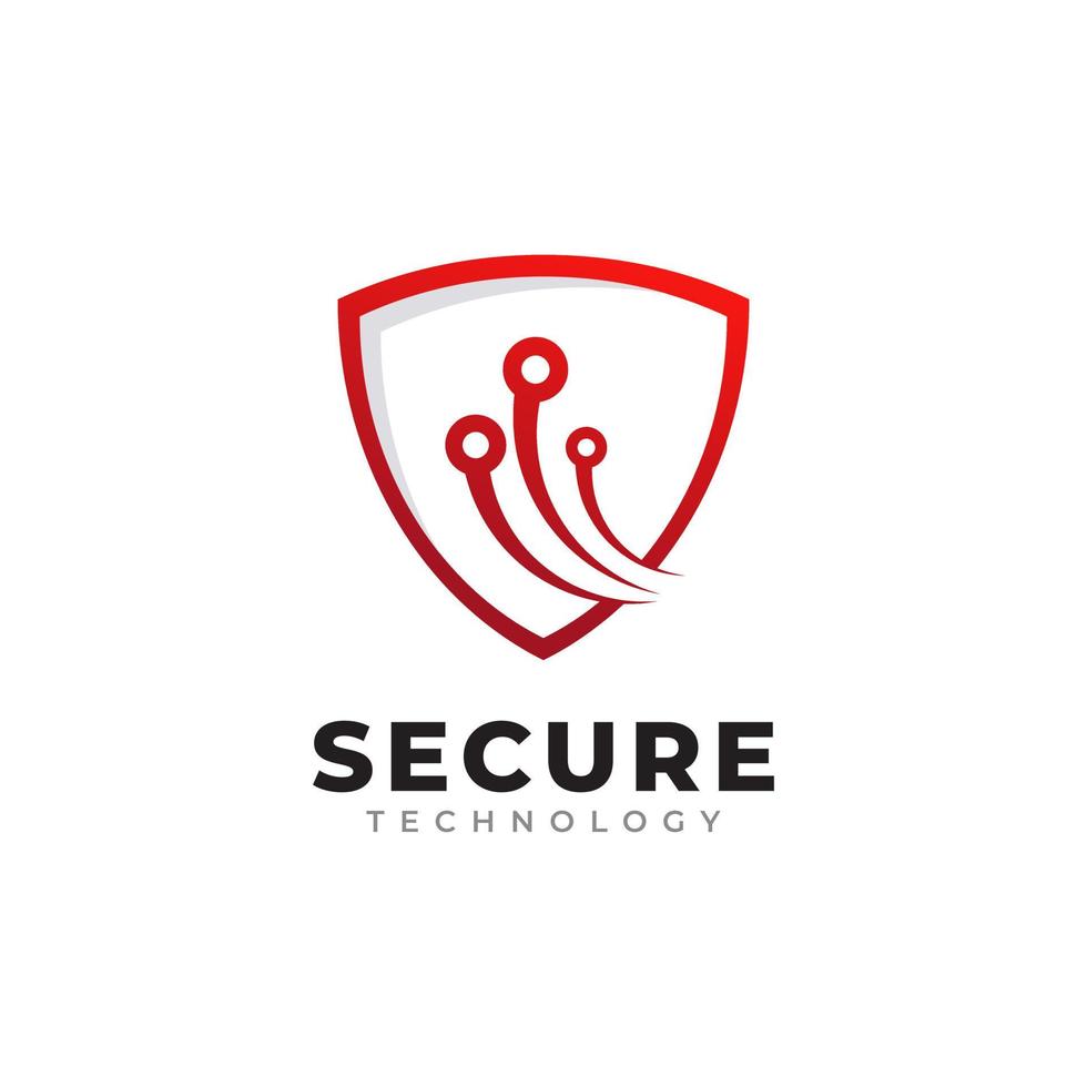 Shield Technology Icon. Secure Tech Logo Design Template Element vector