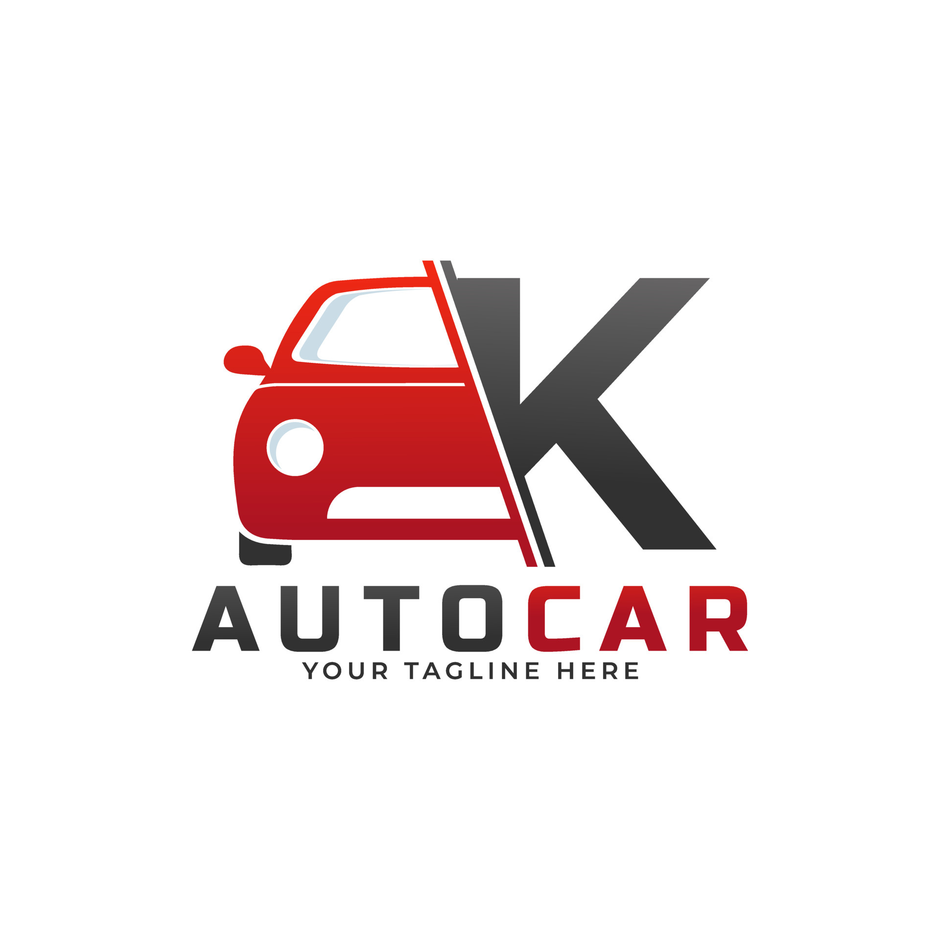 Letter K with Car Maintenance Vector. Concept Automotive Logo Design of