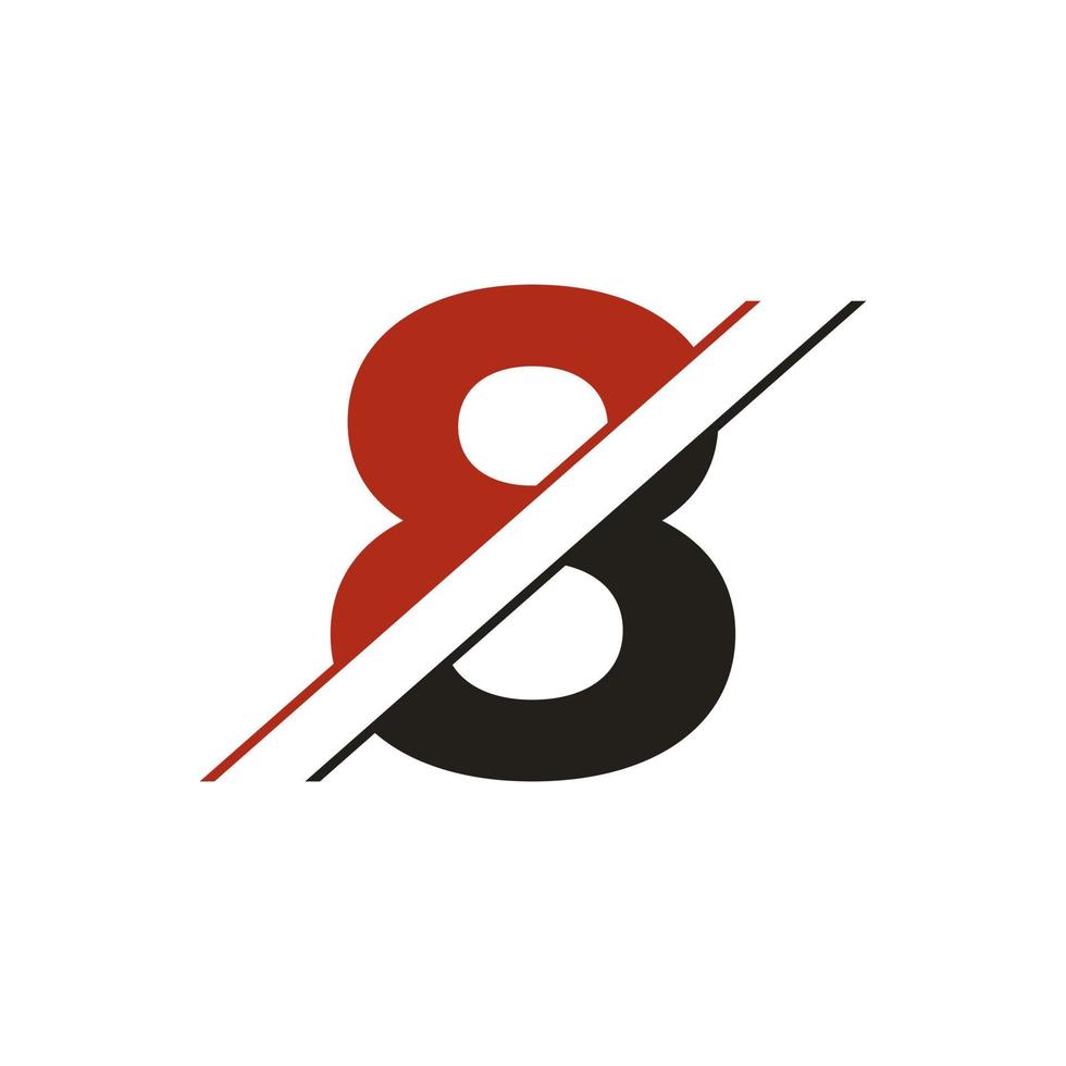 Number 8 Logo or Icon Design Vector Illustration