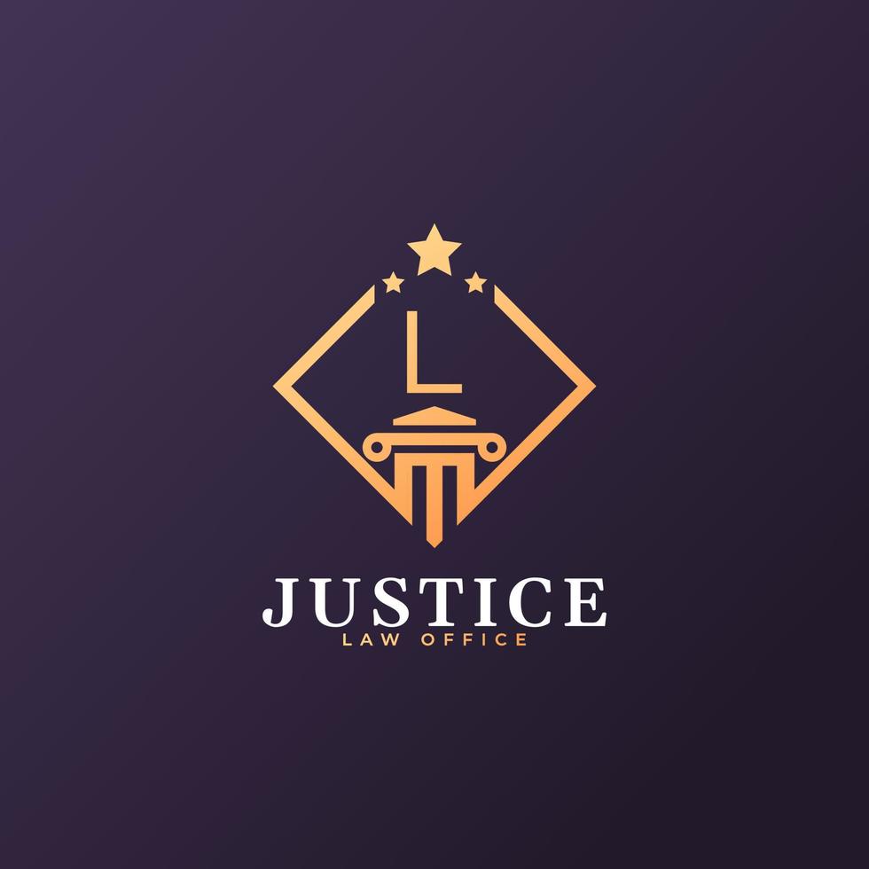 Law Firm Letter L Logo Design Template Element vector