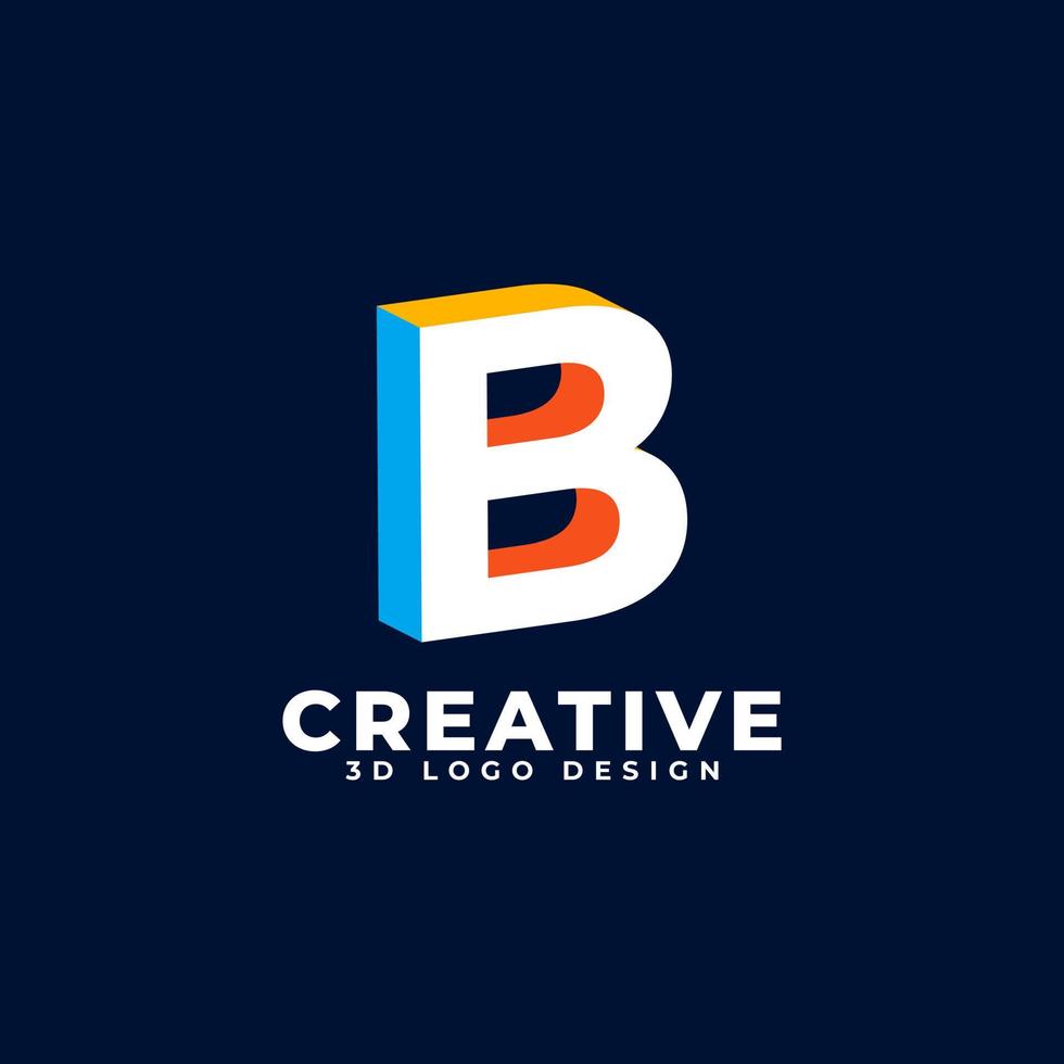 Letter B Logo Alphabet. Usable for Business and Branding Logos. vector