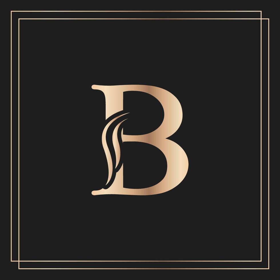 Elegant letter B Graceful Royal Calligraphic Beautiful Logo ...