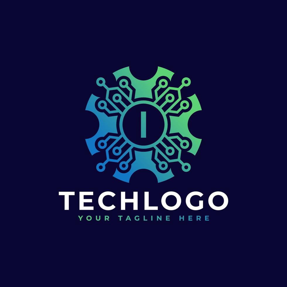 Technology Initial Letter I Logo Design Template Element. vector