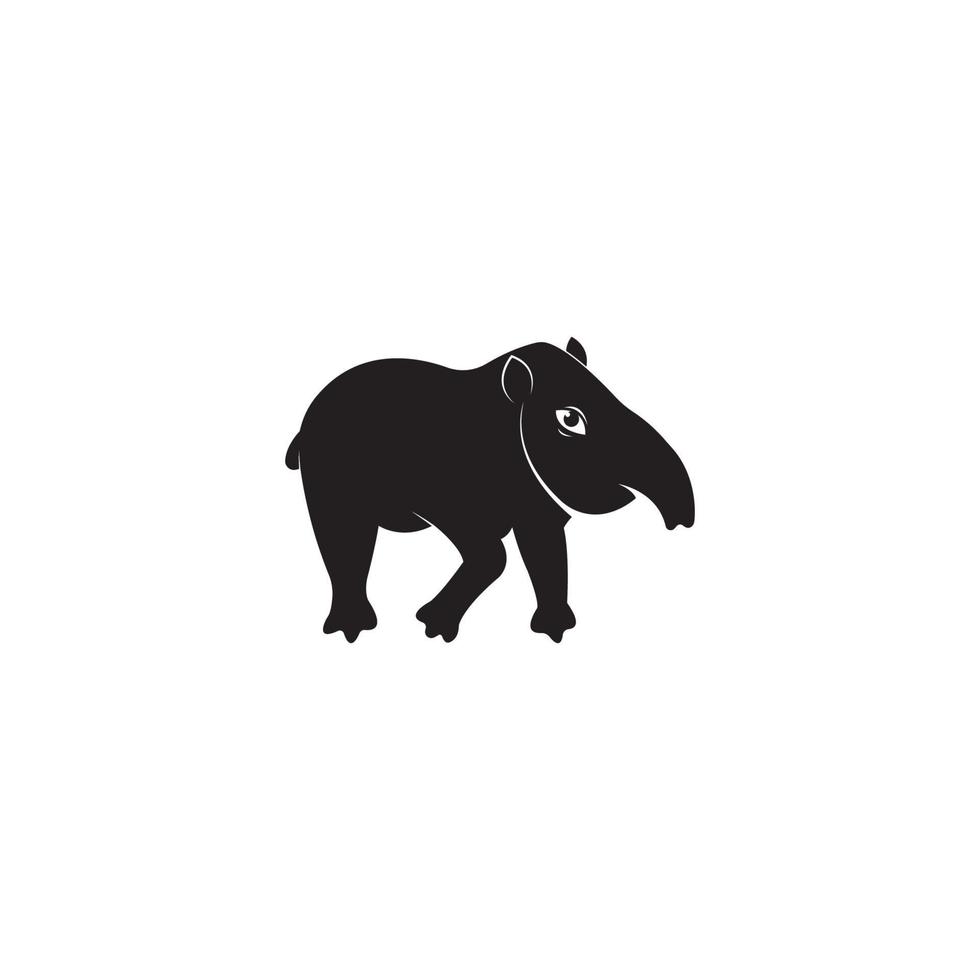 ilustración de plantilla de vector de logotipo de tapir