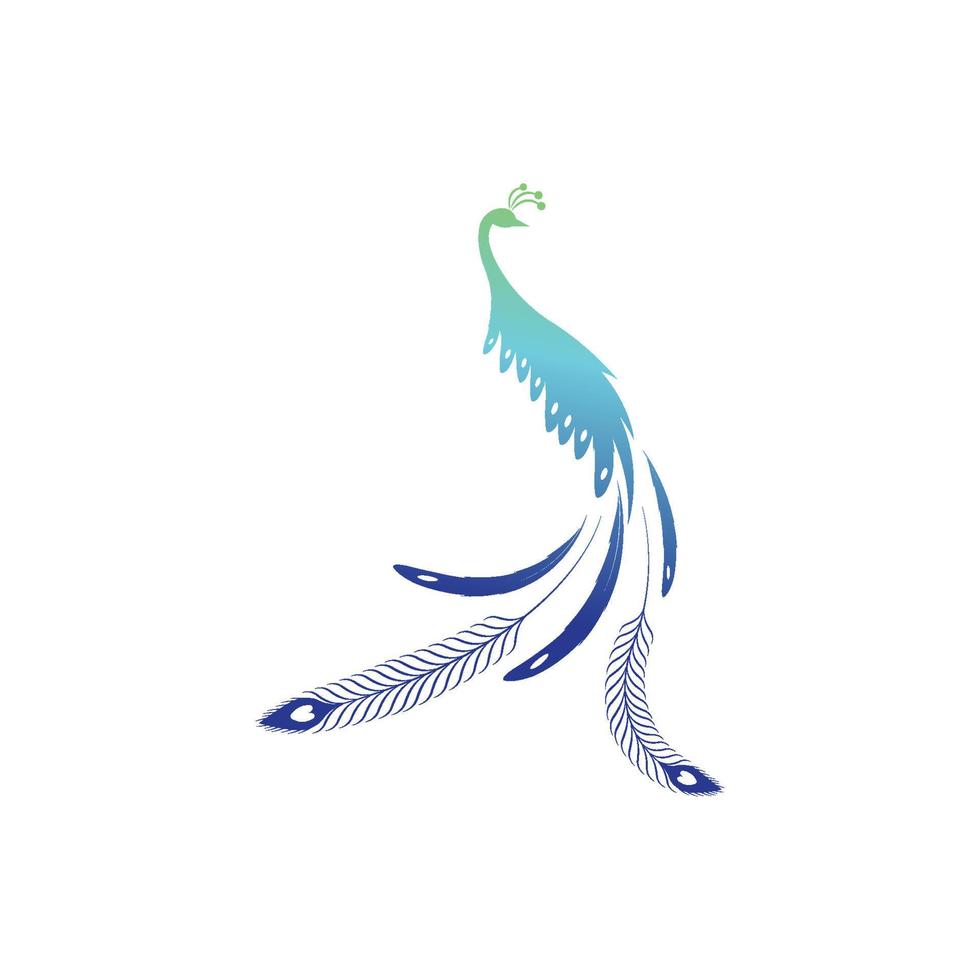 Peacock logo design vector template