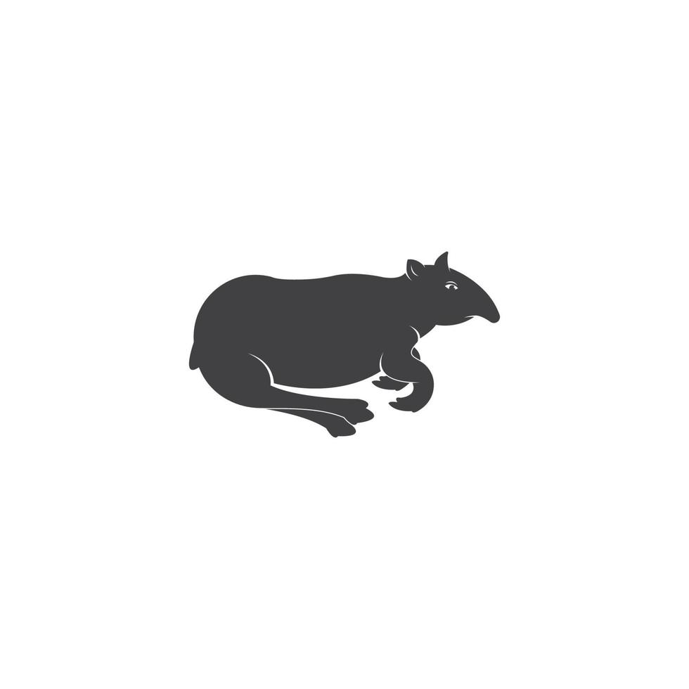 ilustración de plantilla de vector de logotipo de tapir