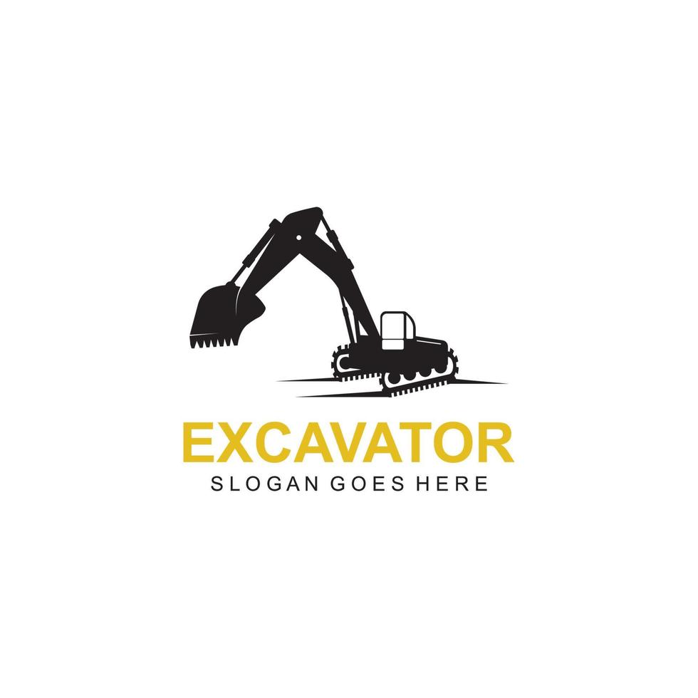 vector de ilustración de logotipo de excavadora