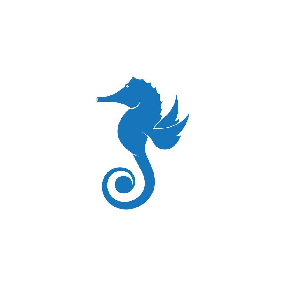 vector de logotipo de ilustración de caballito de mar