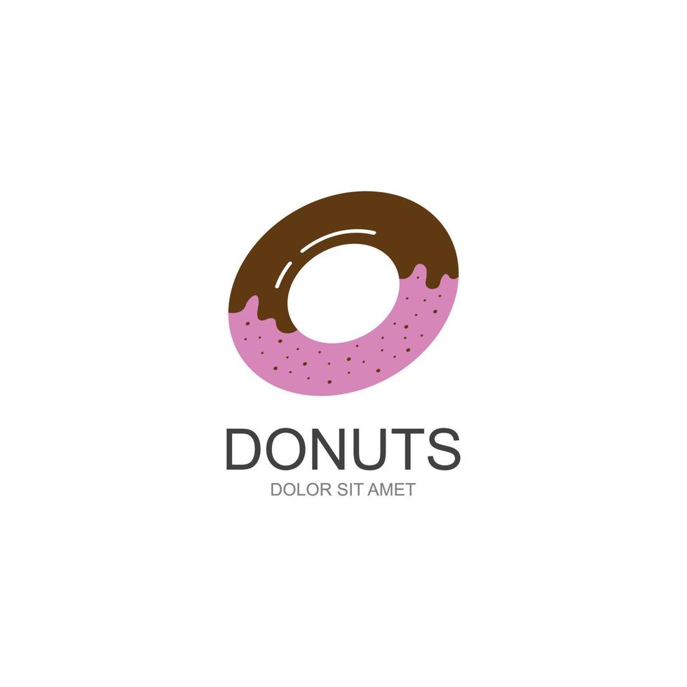 vector de logotipo de ilustración de donuts
