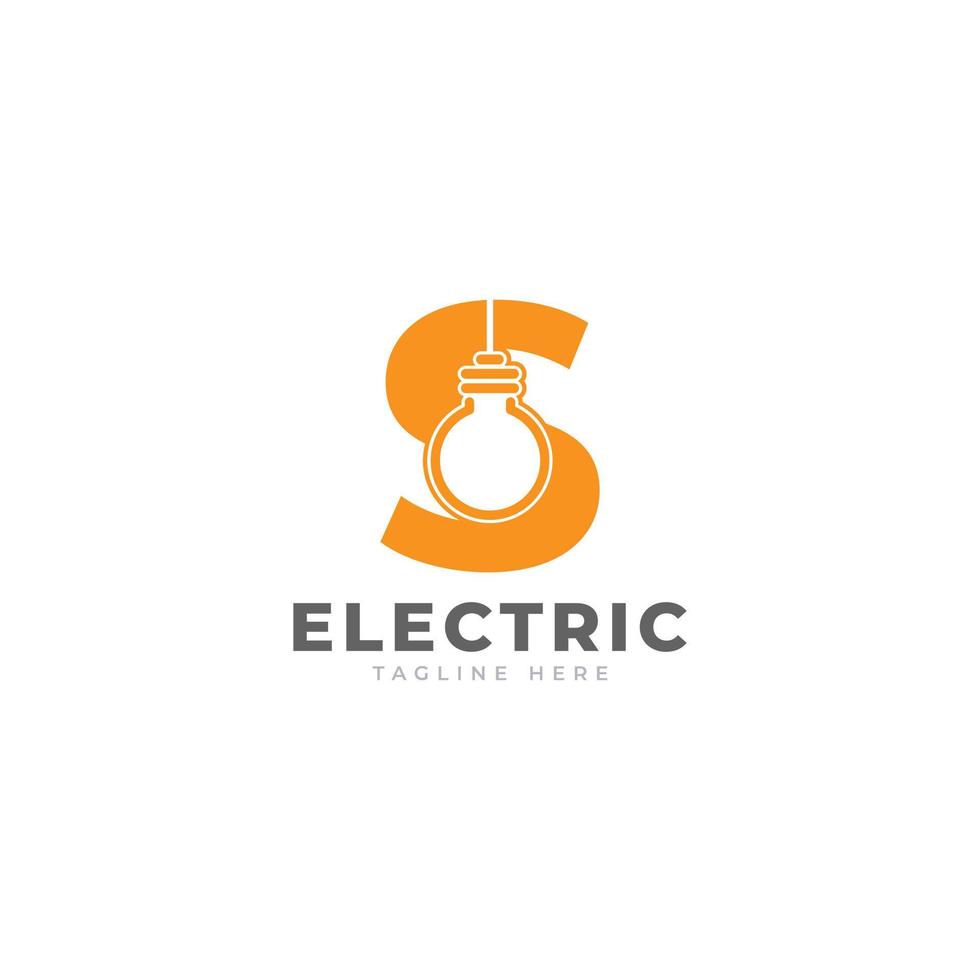 Modern Initial Letter S Smart Light Bulb Logo Design Vector Graphic Icon Template