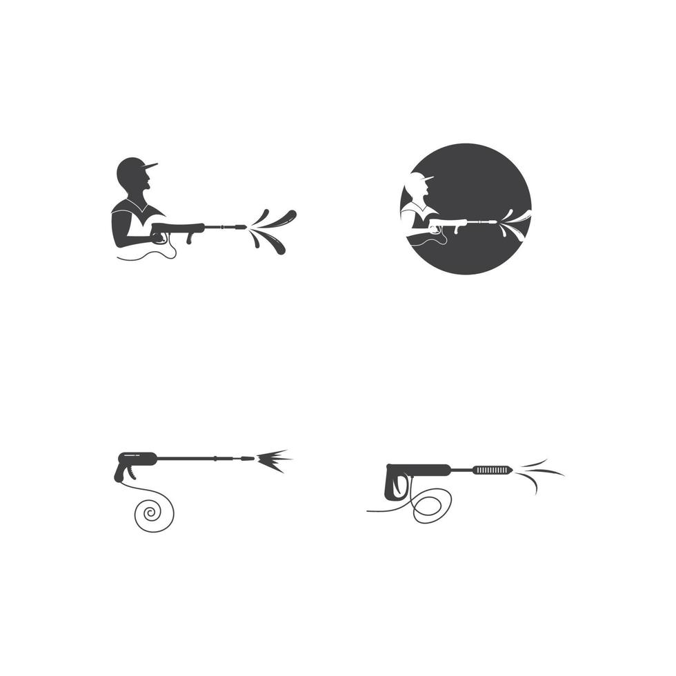 Pressure washing logo template. vector