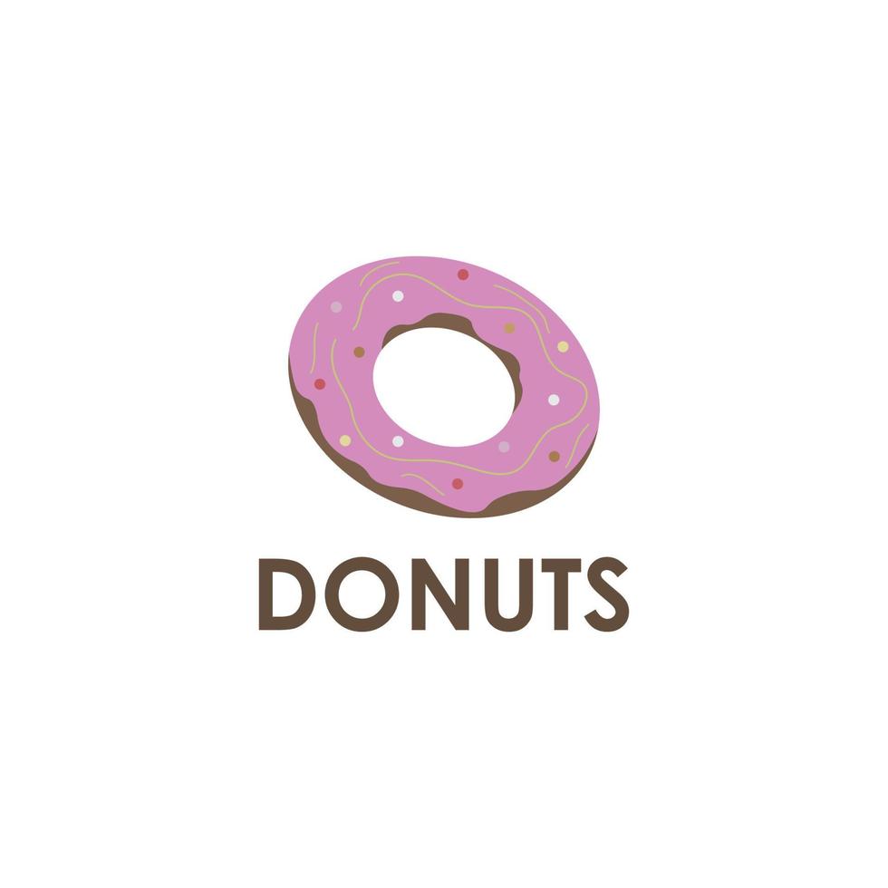 Donuts illustration logo vector