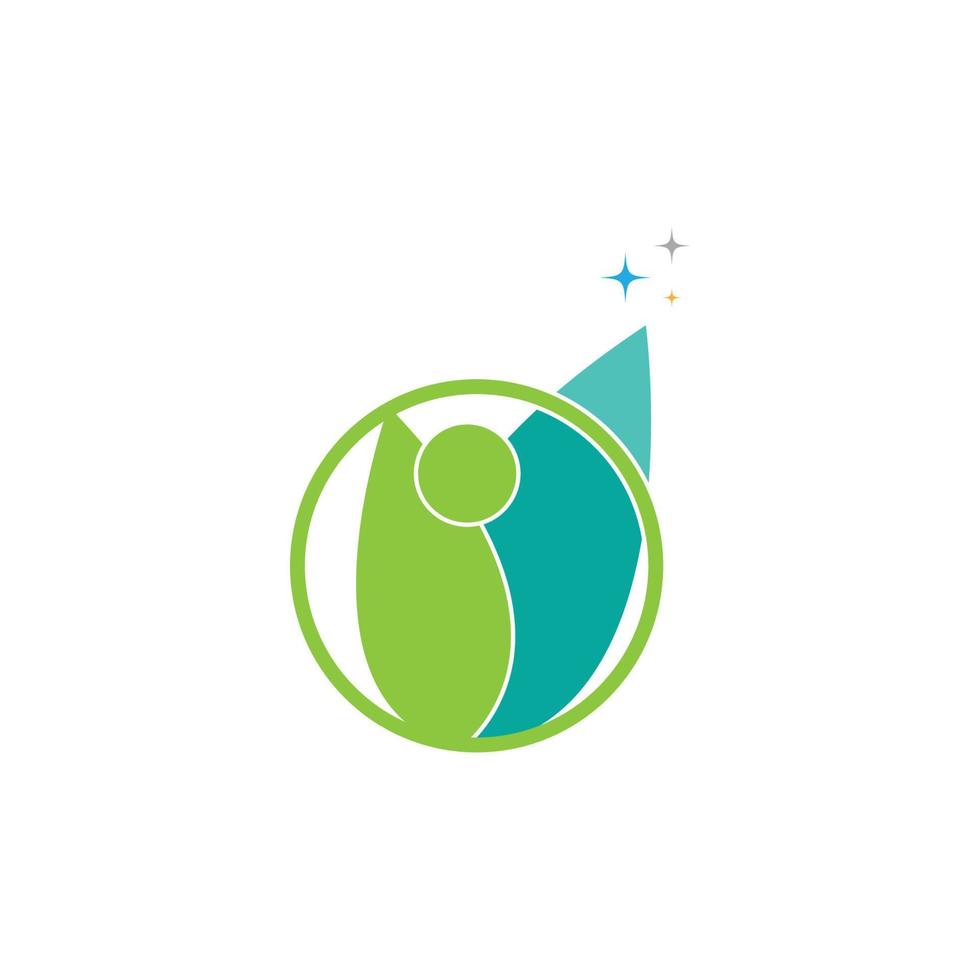 Fun people Healthy Life Logo template vector
