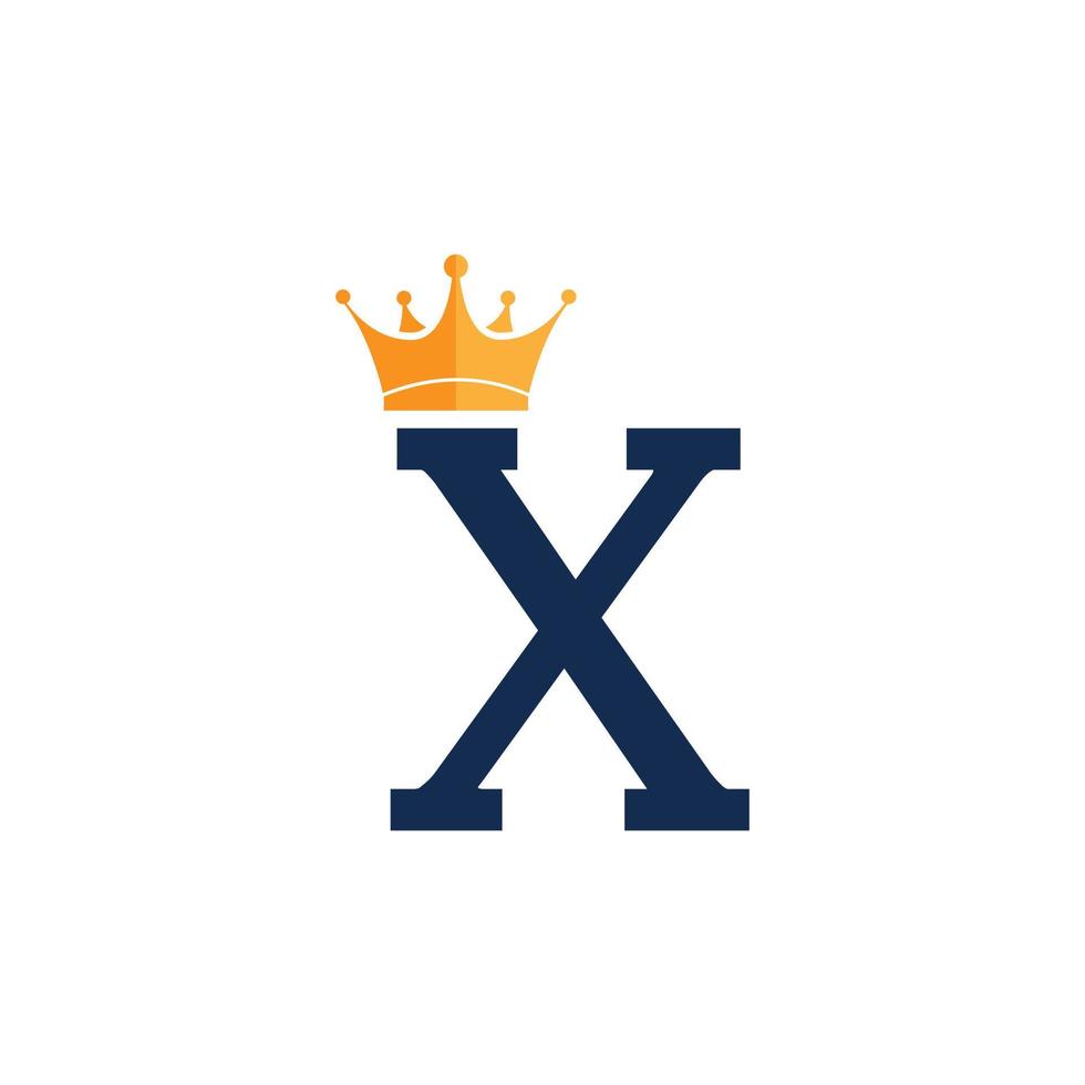 Initial Letter X with Crown Logo Branding Identity Logo Design Template vector