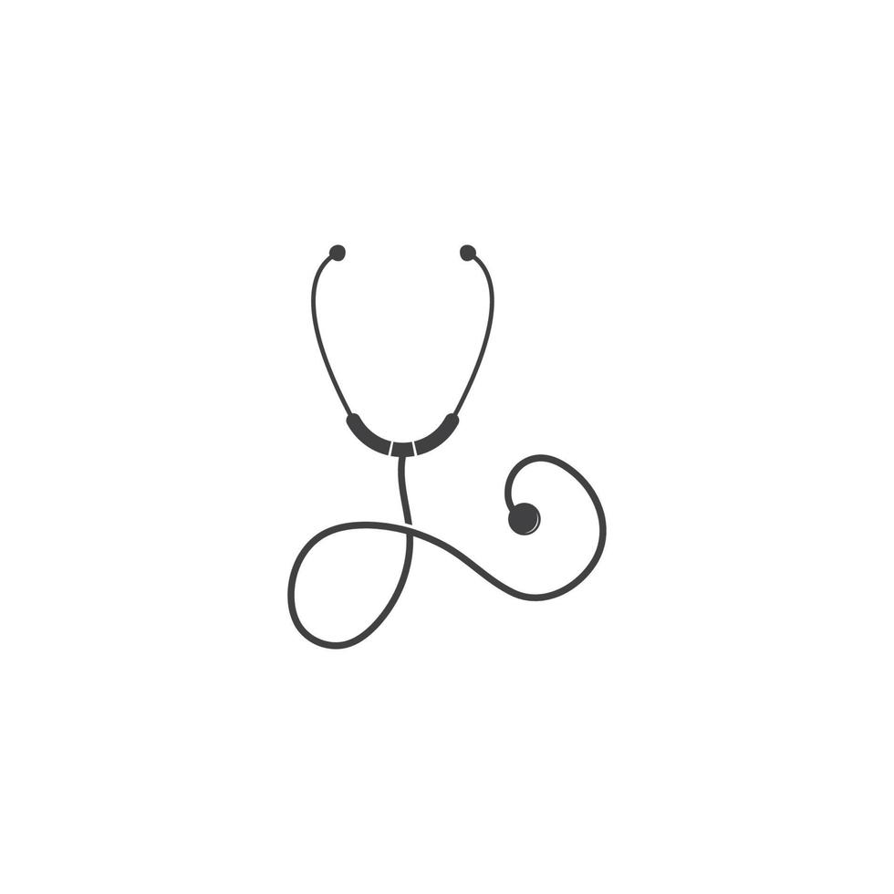 Medical health vector health logo with cross and stethoscope icon symbol. This logo is suitable for hospital and clinic.