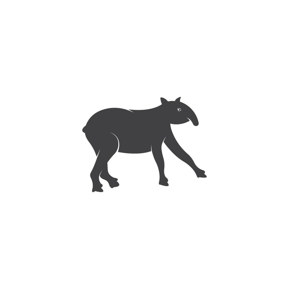 ilustración de plantilla de vector de logotipo de tapir