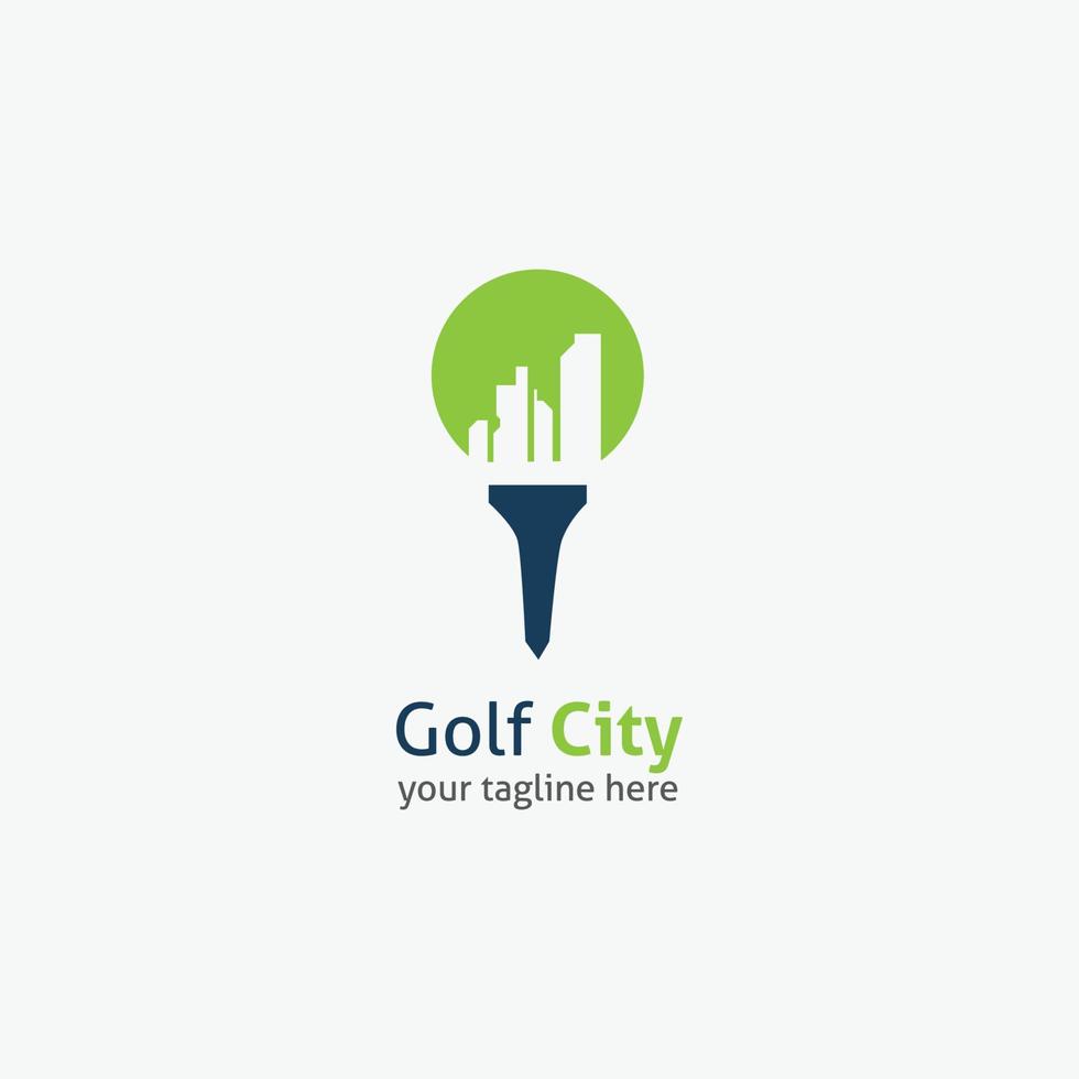 Ilustración de diseño de vector de logotipo de golf