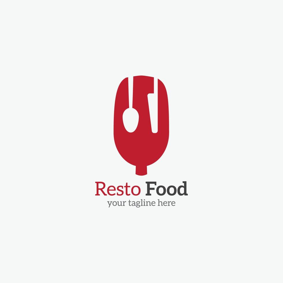 ilustración de diseño de vector de logotipo de resto