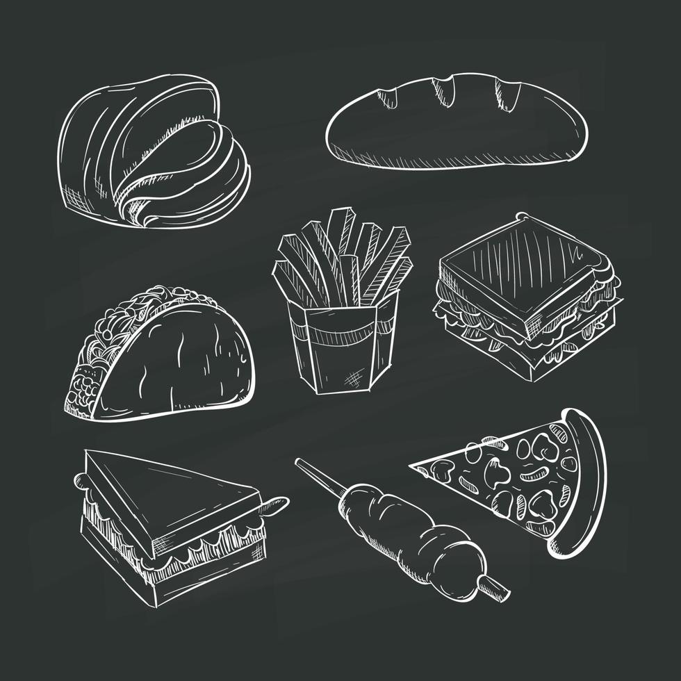 boceto comida icono vector diseño ilustración