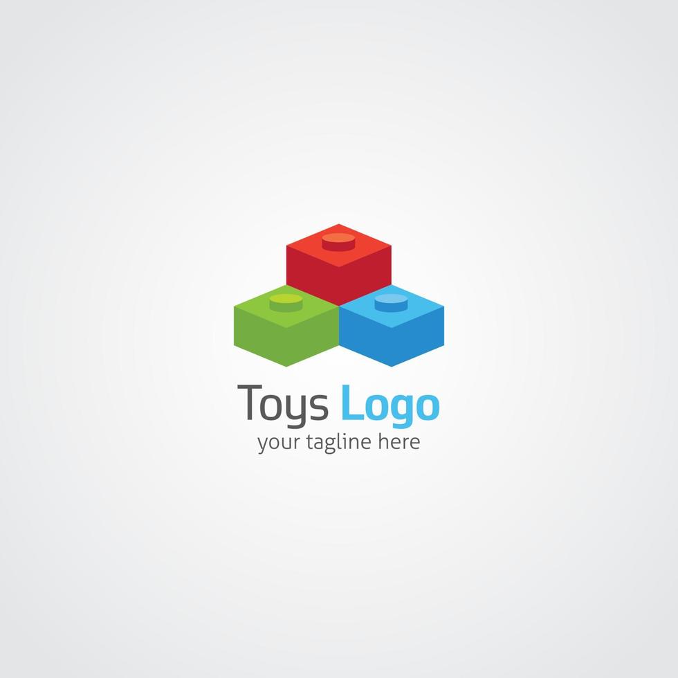 ilustración de diseño de vector de logotipo de juguetes